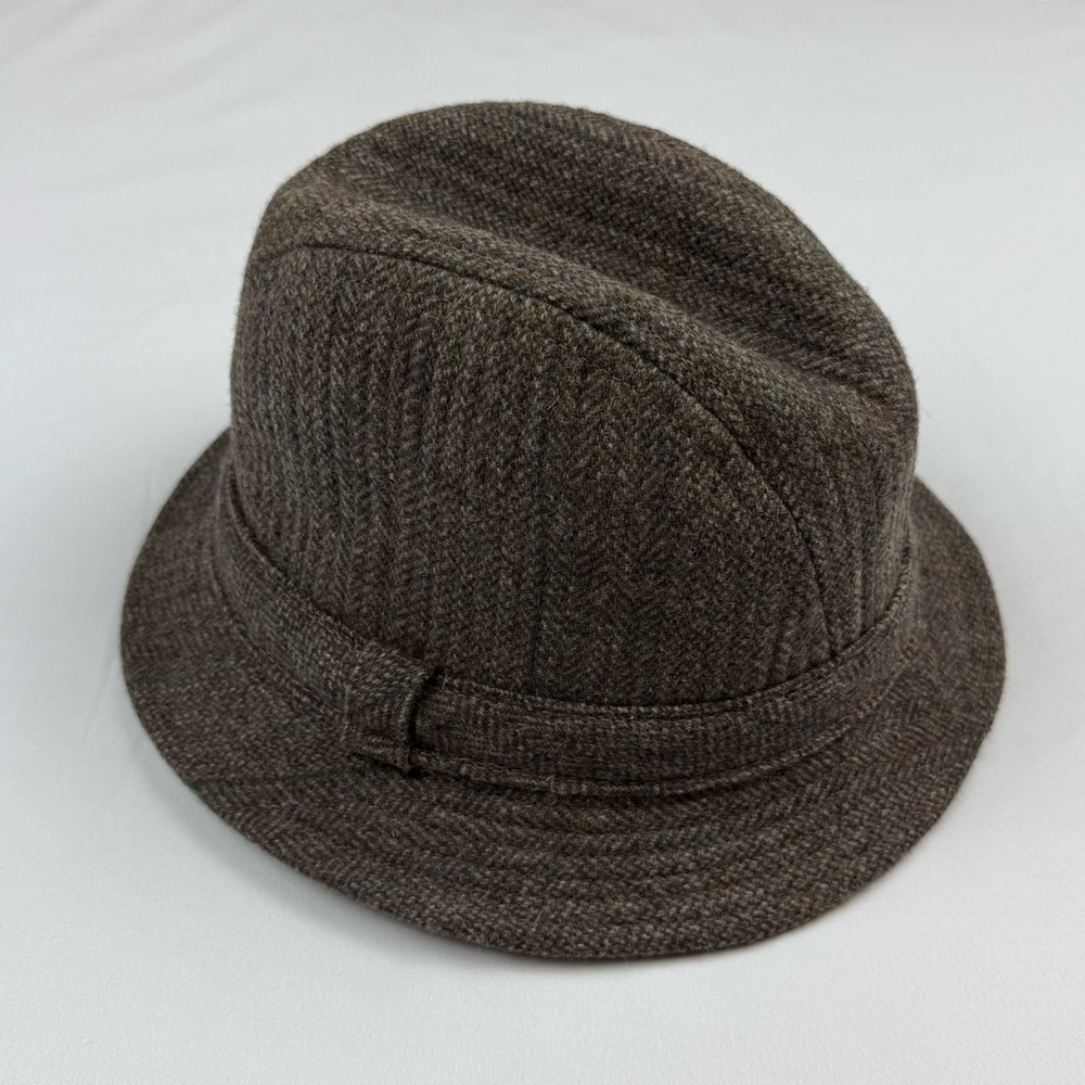 Classic Brown Wool Fedora Hat | Size XL | Wide Brim / Autumn / Unisex